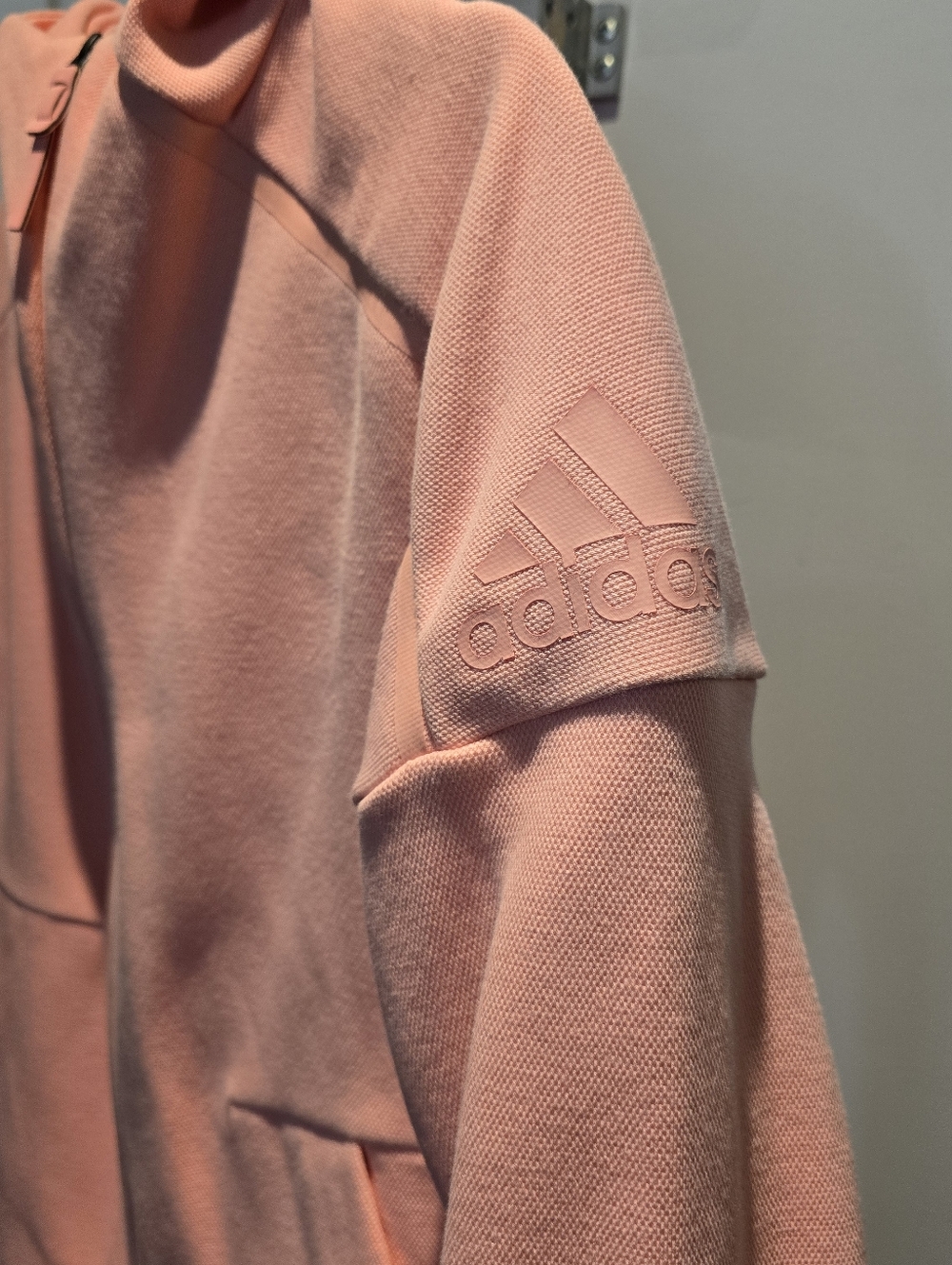 Adidas Coral Pink Tech Hoodie